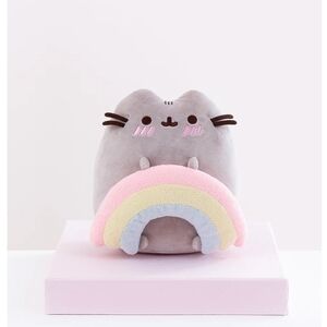 GUND - Pusheen with Rainbow Plush 9.5" inch. Cute Gray Cat Plush with Rainbow